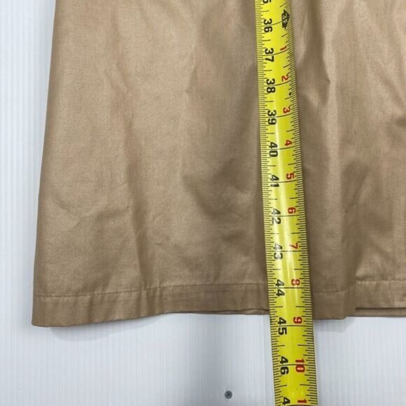 Retro London Fog Tan Belted Trench Coat Size 12 Reg Removable Hood - Picture 11 of 16
